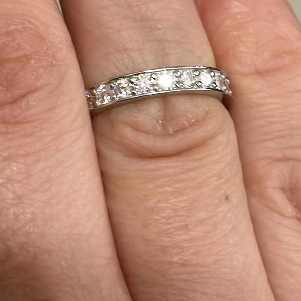 NWT MOISSANITE 925 SILVER 2.50CTW DIAMOND BAND RING - Picture 5 of 5
